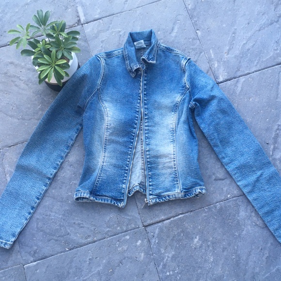 Jean jacket stretch with zipper - Picture 2 of 13
